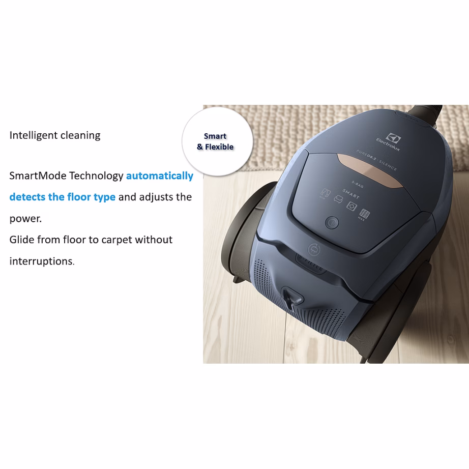 Tolmukotiga tolmuimeja Electrolux PD82-4MB SmartMode, 600 W, 57 dB, 3,5 l, sinine - 8