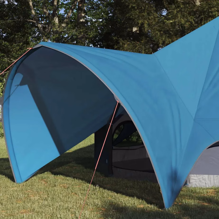 3-kohaline pere teepee telk 3-ühes katusega, sinine/hall, 312 x 312 x 197 cm - 3