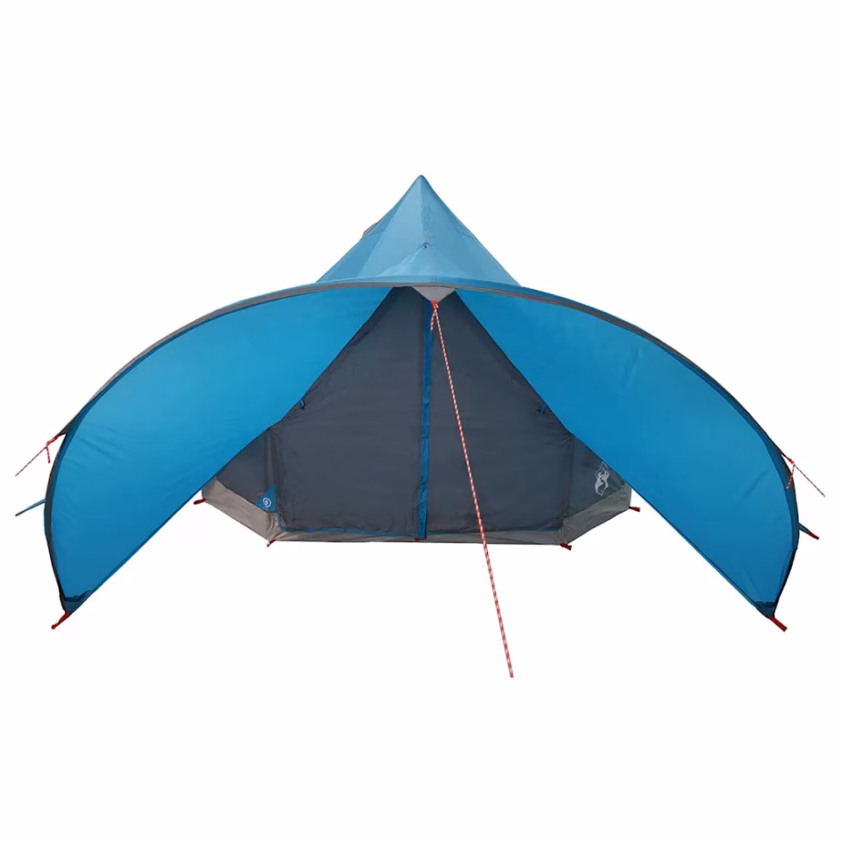 3-kohaline pere teepee telk 3-ühes katusega, sinine/hall, 312 x 312 x 197 cm - 5