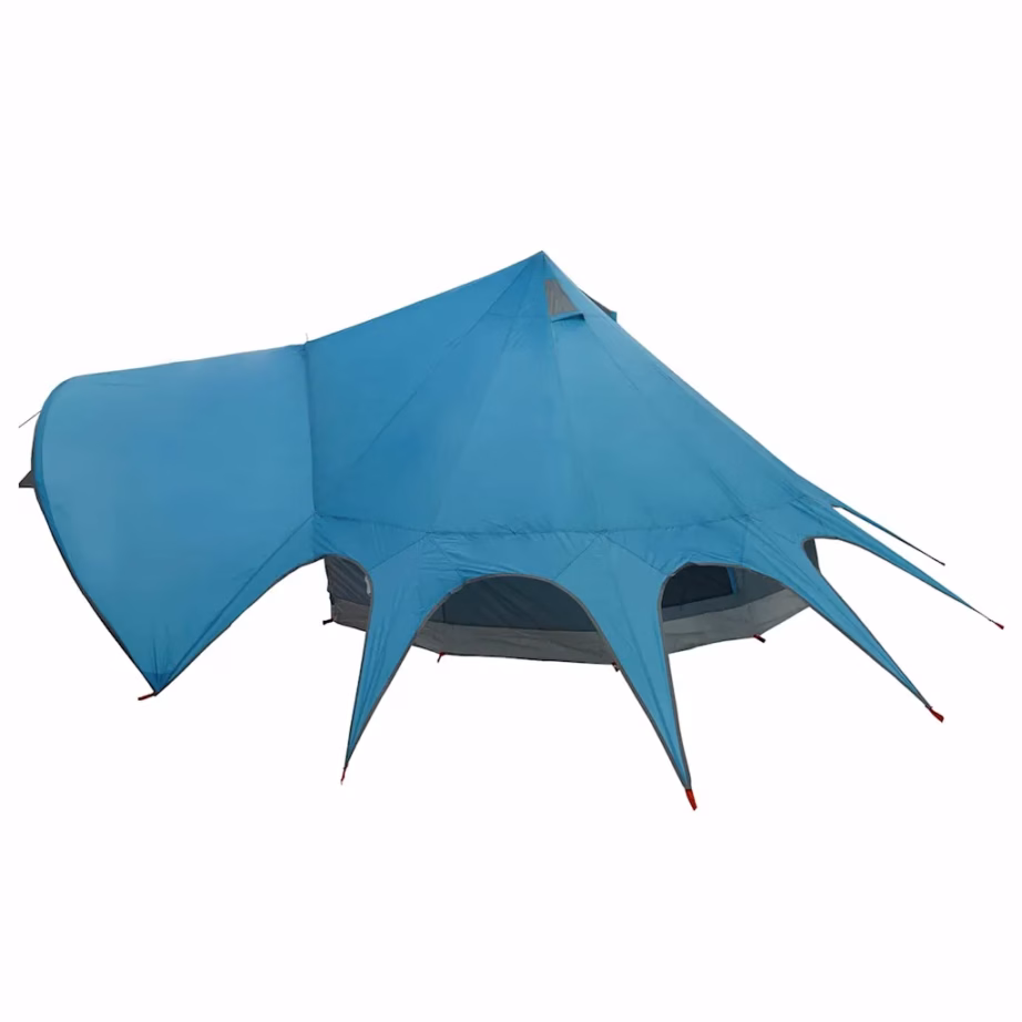 3-kohaline pere teepee telk 3-ühes katusega, sinine/hall, 312 x 312 x 197 cm - 7