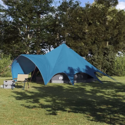 Veekindel pere teepee telk 5 inimesele, sinine/hall, 415 x 415 x 247 cm