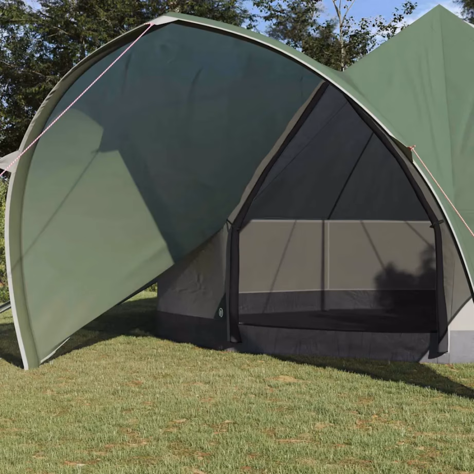 Pere teepee telk 7 inimesele, roheline ja hall, 600 x 600 x 347 cm - 3