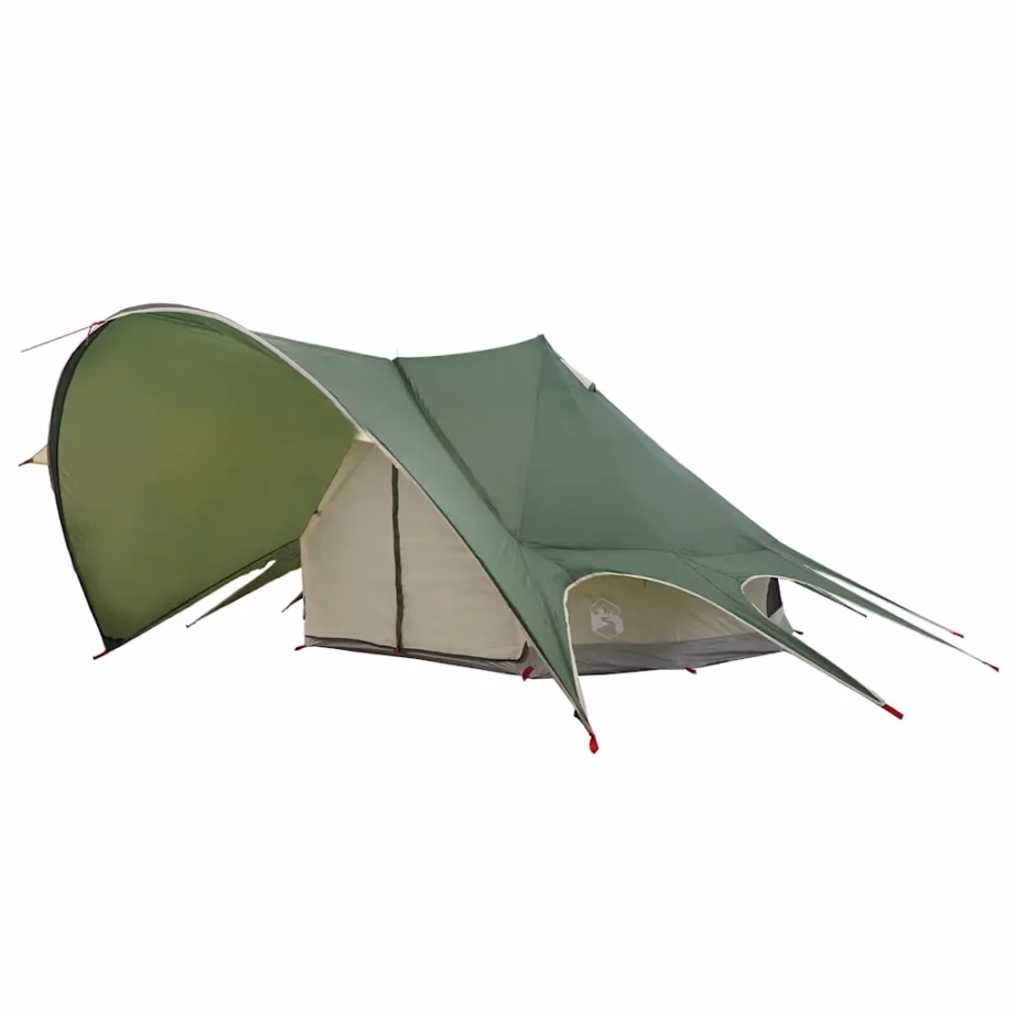 Pere teepee telk 7 inimesele, roheline ja hall, 600 x 600 x 347 cm - 4