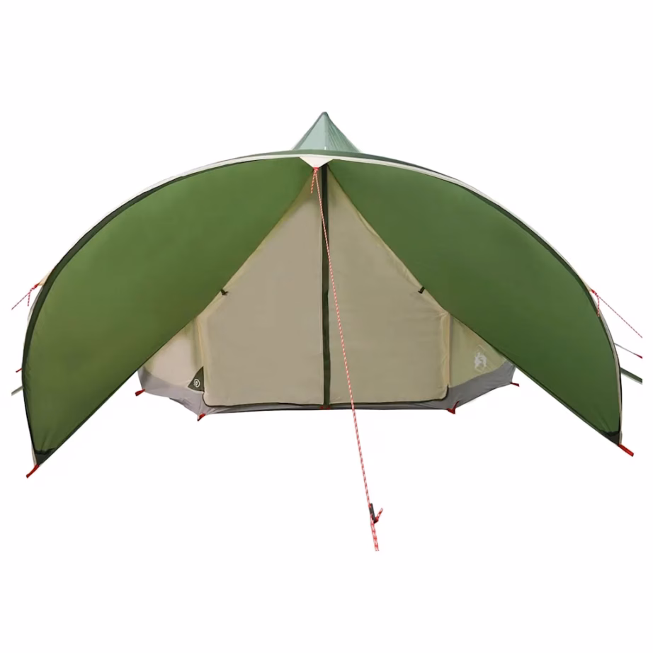 Pere teepee telk 7 inimesele, roheline ja hall, 600 x 600 x 347 cm - 5