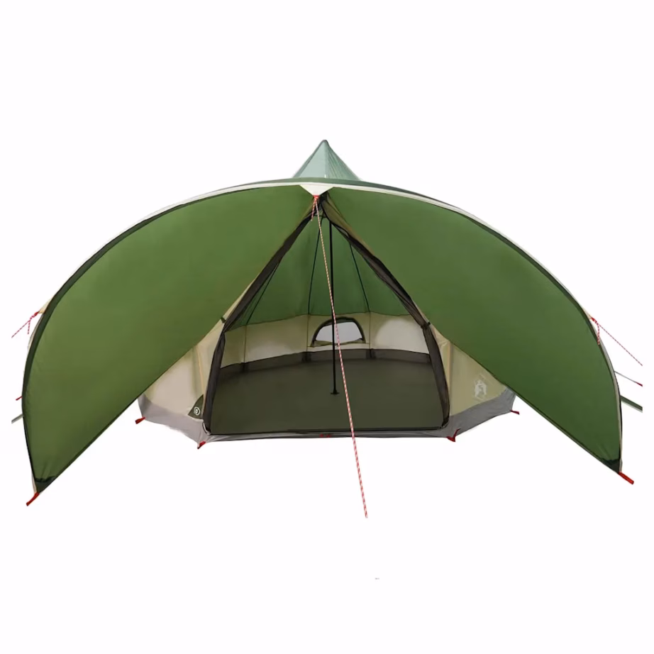 Pere teepee telk 7 inimesele, roheline ja hall, 600 x 600 x 347 cm - 6