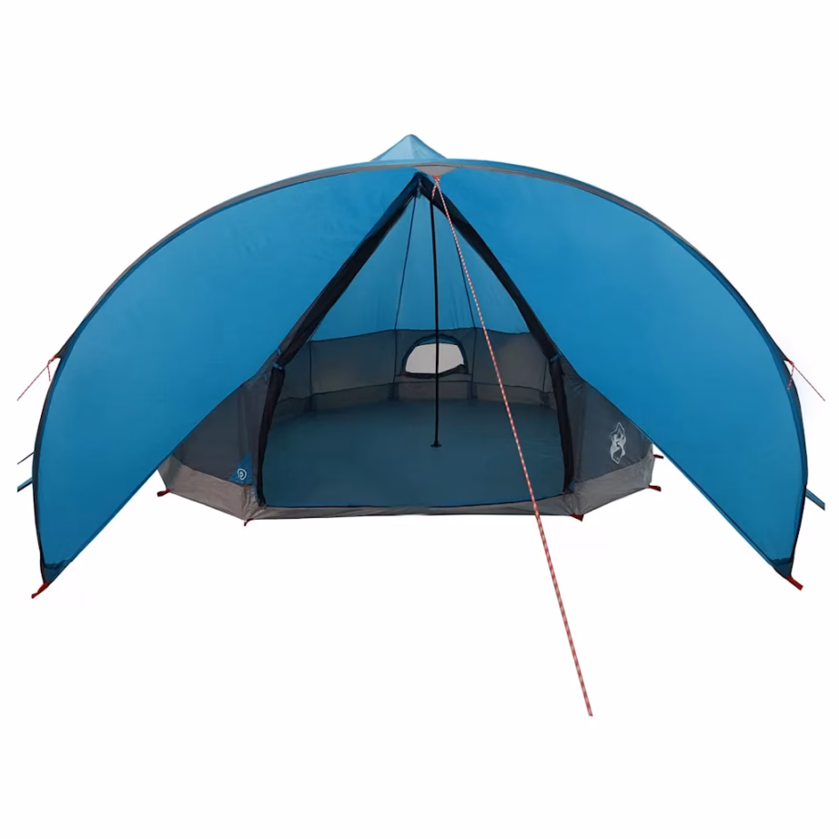 Pere teepee telk 9 inimesele, sinine-hall, veekindel, 502 x 502 x 297 cm - 6