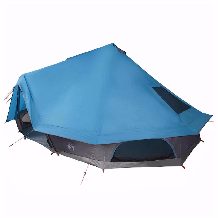 Pere tipi telk 10-le, sinine taft, E-pordi ja akendega, 680 x 430 x 270 cm - 2