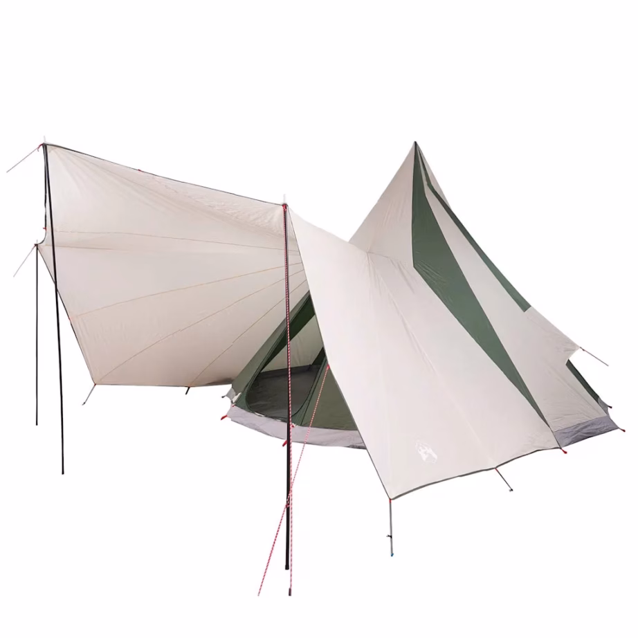 Pere tipi telk varikatuse ja õhuavaga, roheline, 12-le, 510 x 690 x 330 cm - 2