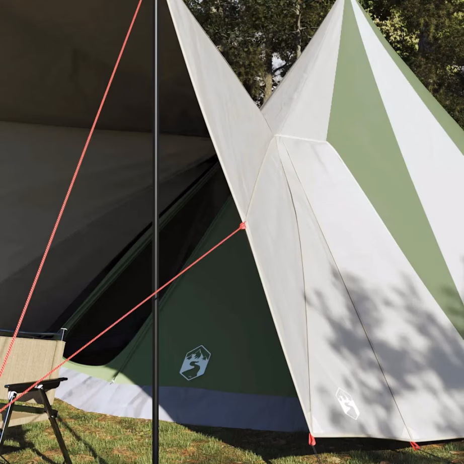 Pere tipi telk varikatuse ja õhuavaga, roheline, 12-le, 510 x 690 x 330 cm - 3