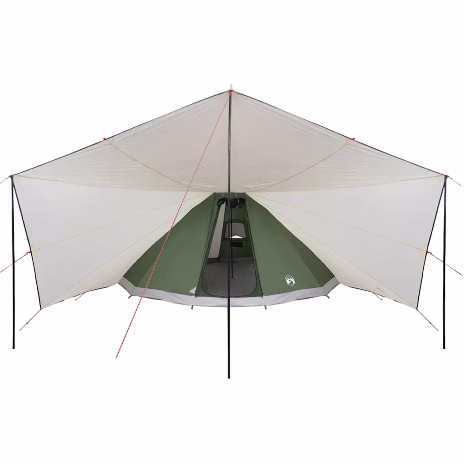 Pere tipi telk varikatuse ja õhuavaga, roheline, 12-le, 510 x 690 x 330 cm - 4