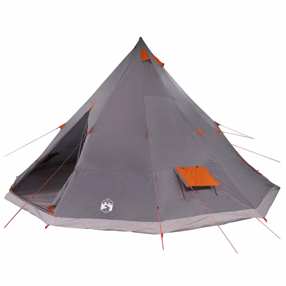 Perede tipi telk katusega, hall ja oranž taft, 12-le, 560 x 560 x 300 cm - 2