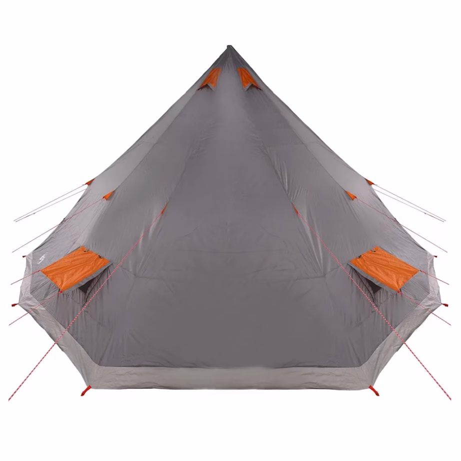 Perede tipi telk katusega, hall ja oranž taft, 12-le, 560 x 560 x 300 cm - 5