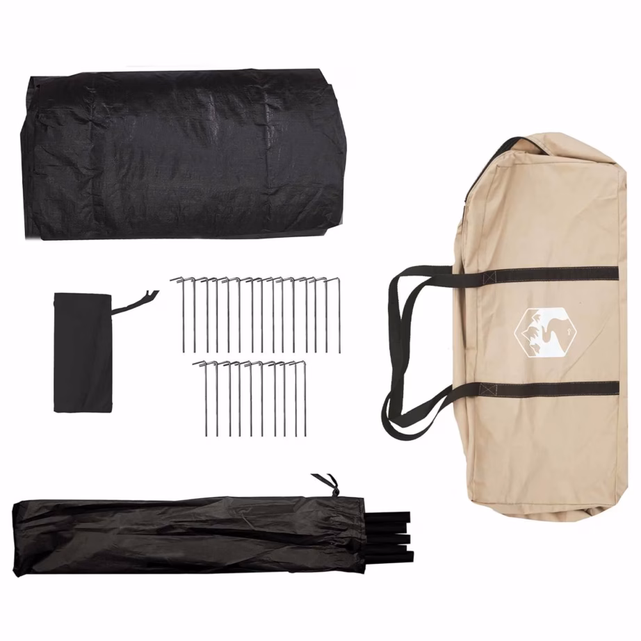 Veekindel peretelk 10 inimesele, kreemjas, 185T polüester PU-kattega, 500 x 500 x 298 cm - 7