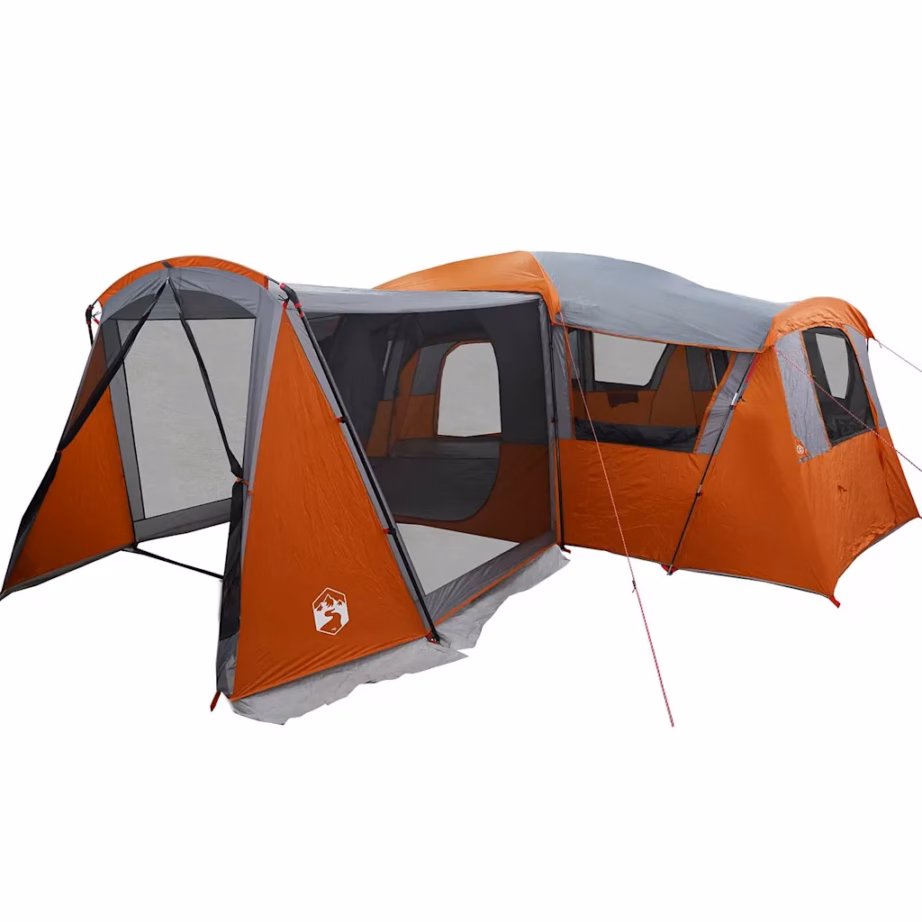 Peretelk verandaga 20 inimesele, hall/oranž, 745 x 700 x 217 cm - 2