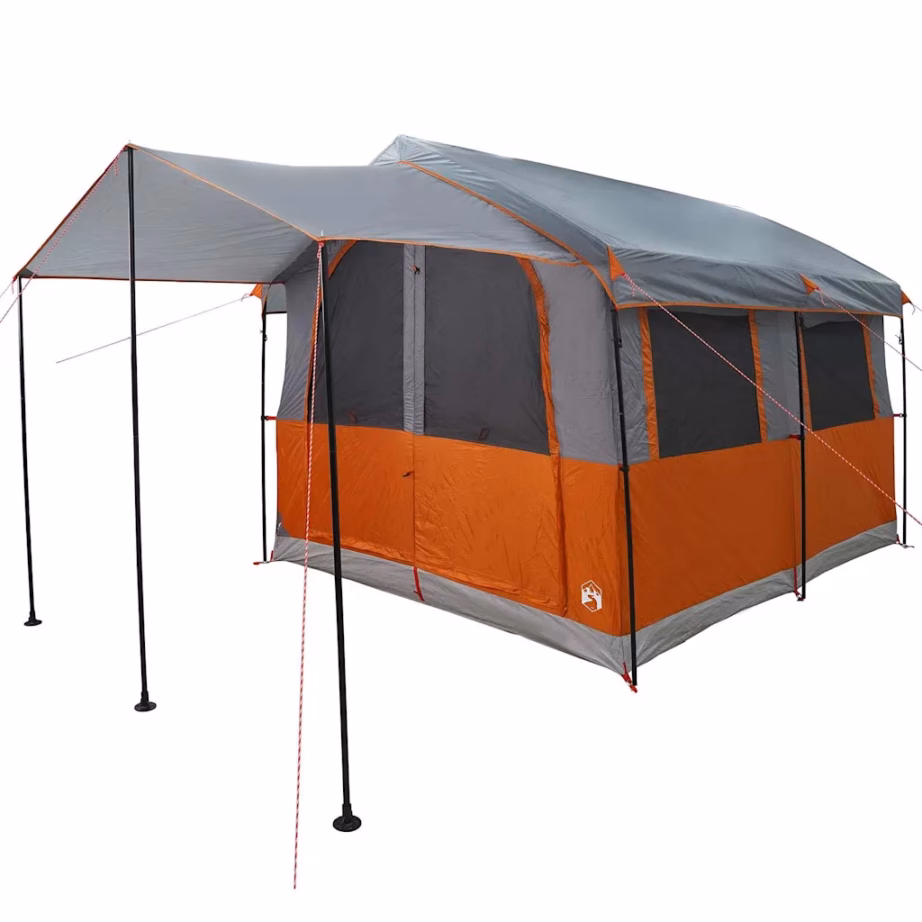 Peretelk 4-inimesele verandaga, hall ja oranž, 324 x 255 x 230 cm - 4