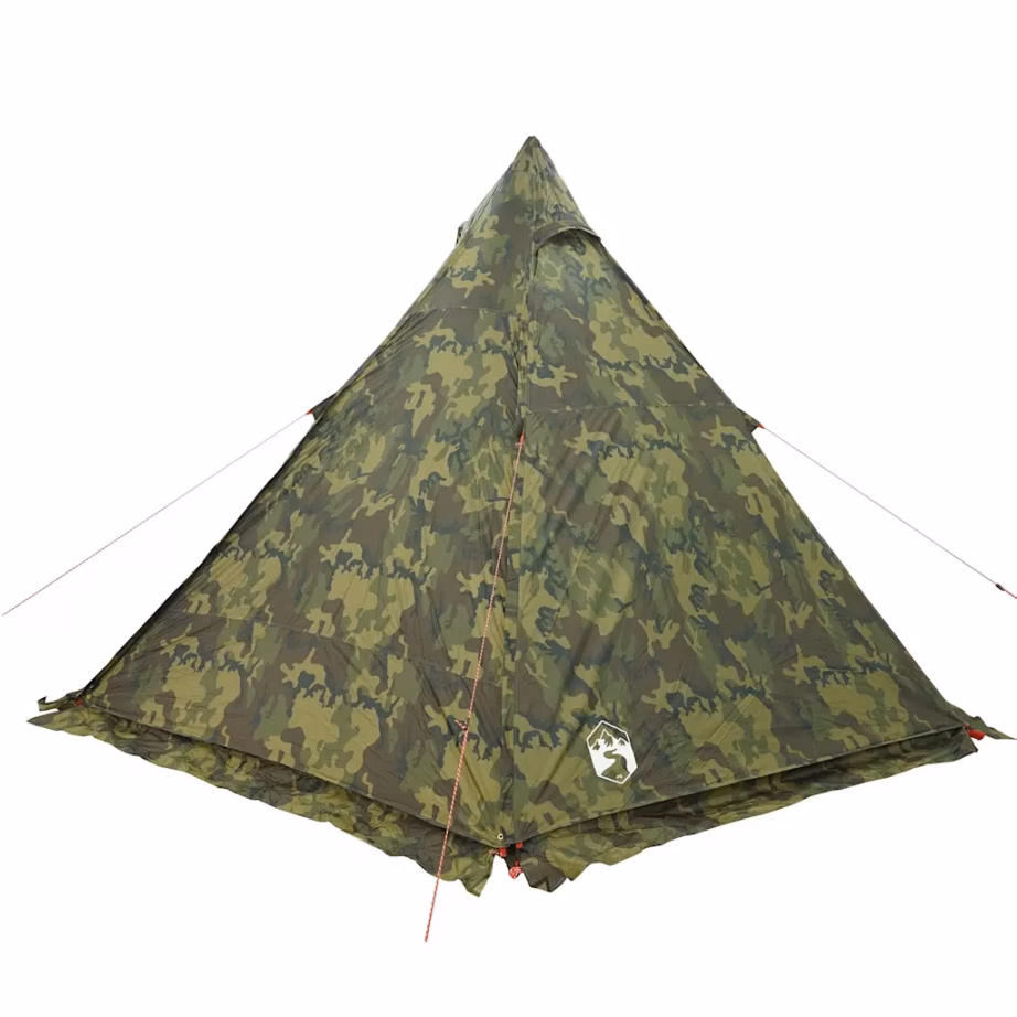 Veekindel kamuflaaž peretelk 6 inimesele, tipi-kujuline verandaga, 408 x 350 x 240 cm - 9