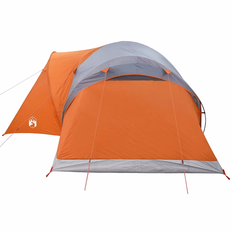 Veekindel kuppel-peretelk 6 inimesele, hall ja oranž, PU-kattega 185T polüester, 375 x 225 x 176 cm - 8