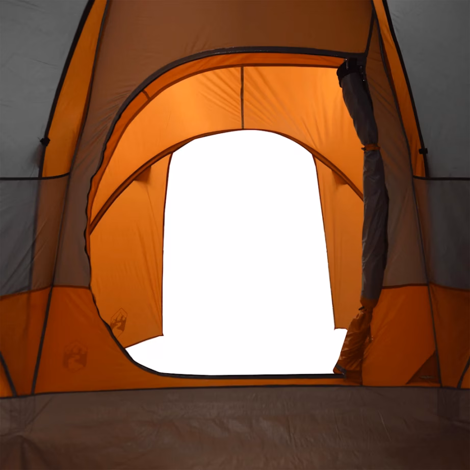 Veekindel kuppel-peretelk 6 inimesele, hall ja oranž, PU-kattega 185T polüester, 375 x 225 x 176 cm - 10