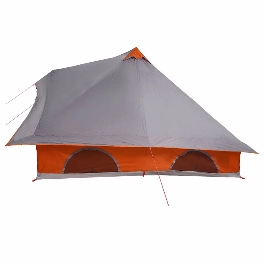 8-kohaline tipi-stiilis peretelk katusega, hall ja oranž, taft, 358 x 296 x 258 cm - 5
