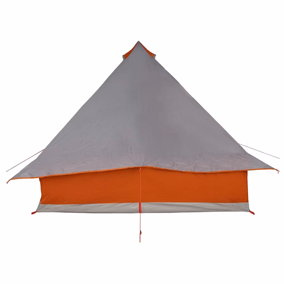 8-kohaline tipi-stiilis peretelk katusega, hall ja oranž, taft, 358 x 296 x 258 cm - 6