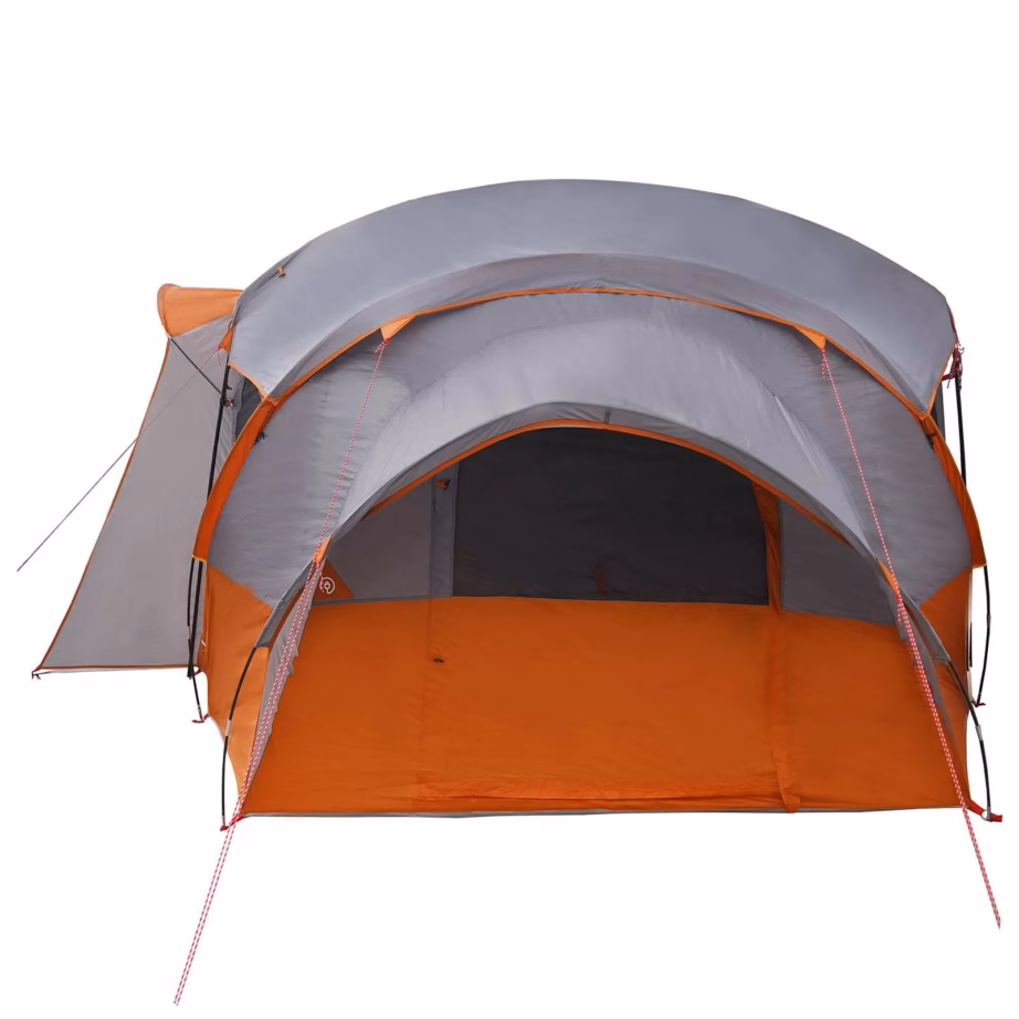 Peretelk tunnelkonstruktsiooniga vihmakattega, veekindel, hall/oranž, 10 inimesele, 580 x 307 x 208 cm - 5
