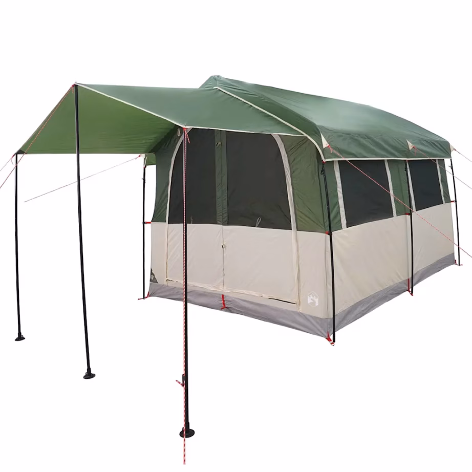 Veekindel peretelk verandaga 4 inimesele, roheline-valge, 324 x 255 x 230 cm - 4