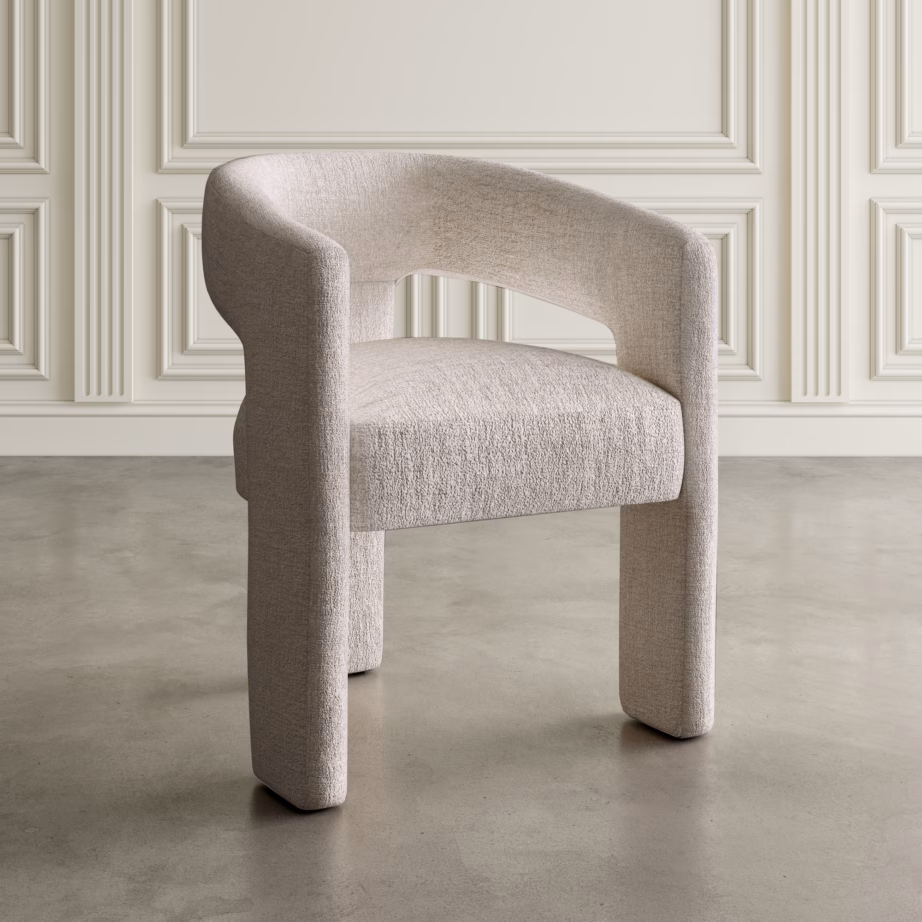 Taupe polsterdatud söögitool Livin Hill Leith LET71T, šenillkangas - 8