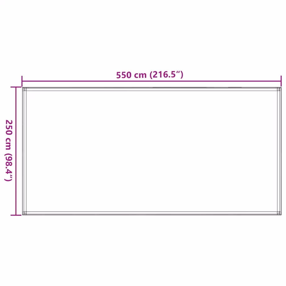 Ilmastikukindel telgivaip, pruun HDPE, 250 x 600 cm - 7