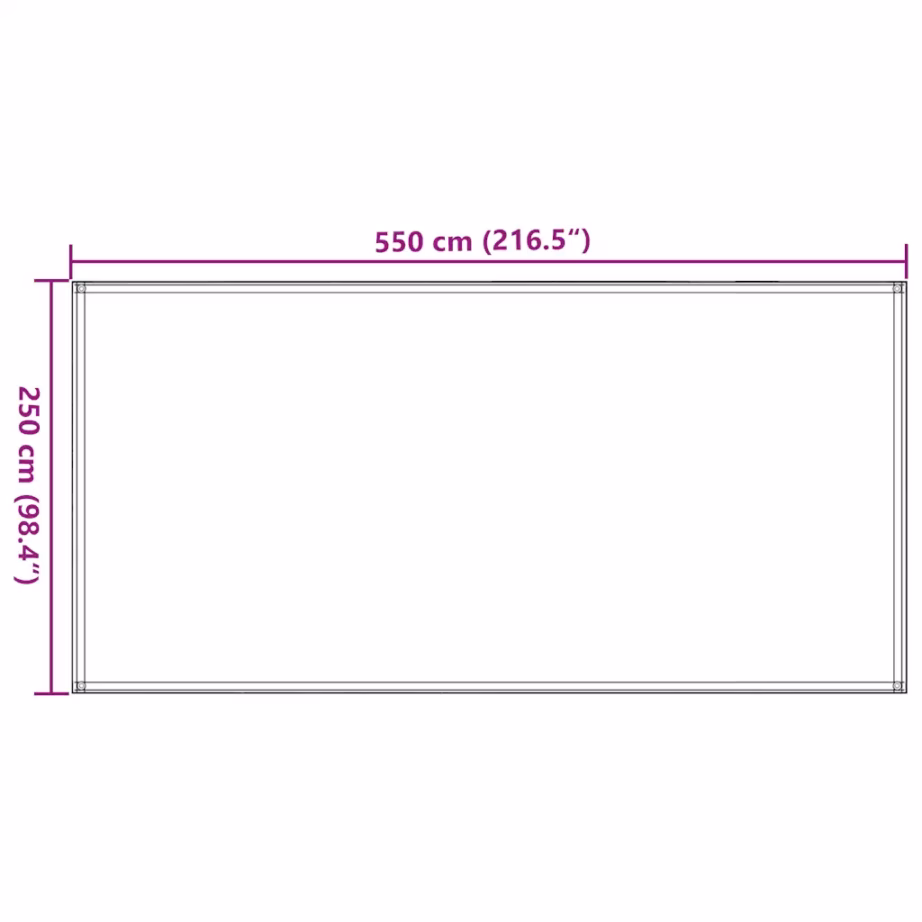 Ilmastikukindel telgimatt telgi ja haagissuvila varikatuse alla, pruun, 250 x 550 cm, HDPE - 7