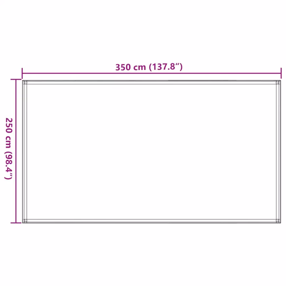Pruunikashall telgivaip HDPE-st, 250 x 350 cm - 9