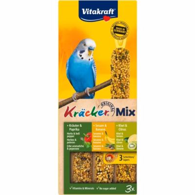 Linnumaius Vitakraft VITAKRAFT Kräcker Mix, banaan-kiivi-pipar viirpapagoile