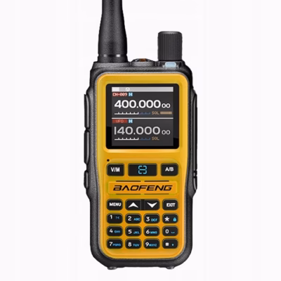 Käsiraadio BAOFENG UV-5R EU MINI, USB-C, Bluetooth, VHF 136–174 MHz, oranž/must