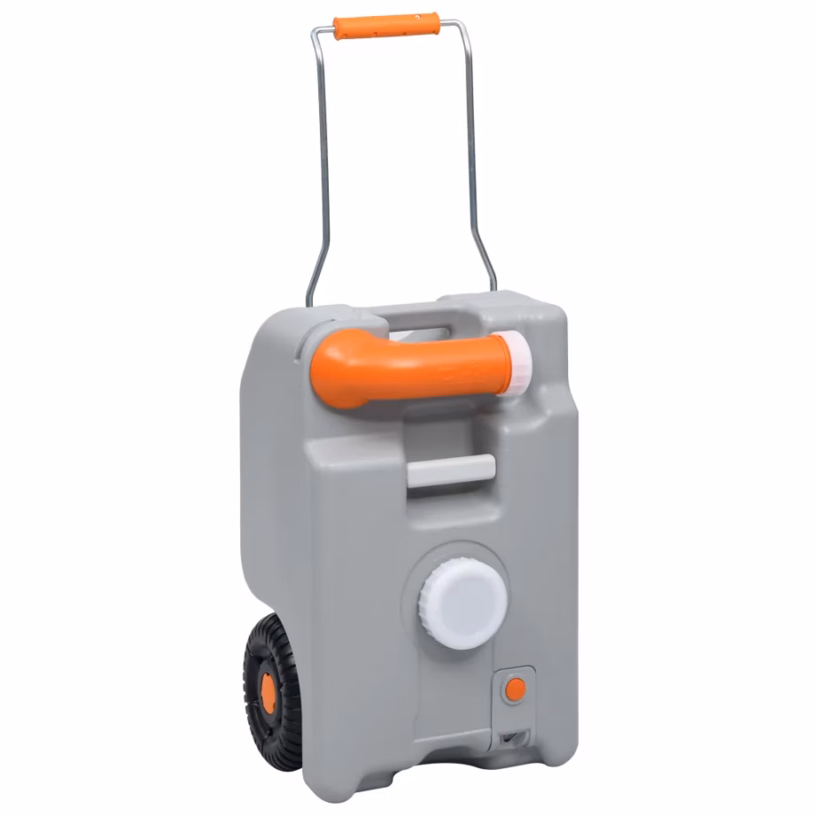 Ratastega veepaak matkamiseks, 25 l, hall, HDPE PP, reguleeritava sangaga - 3