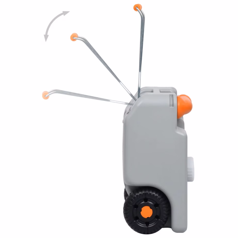 Ratastega veepaak matkamiseks, 25 l, hall, HDPE PP, reguleeritava sangaga - 7