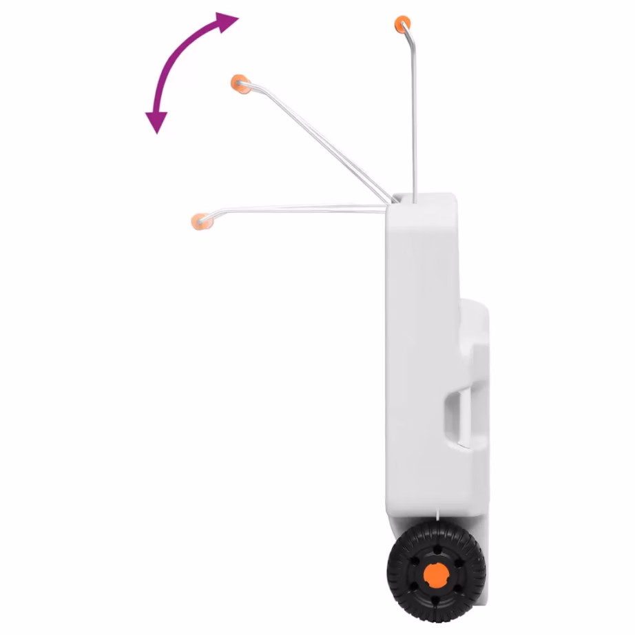 Ratastega veepaak matkamiseks, 30 l, hall HDPE - 5
