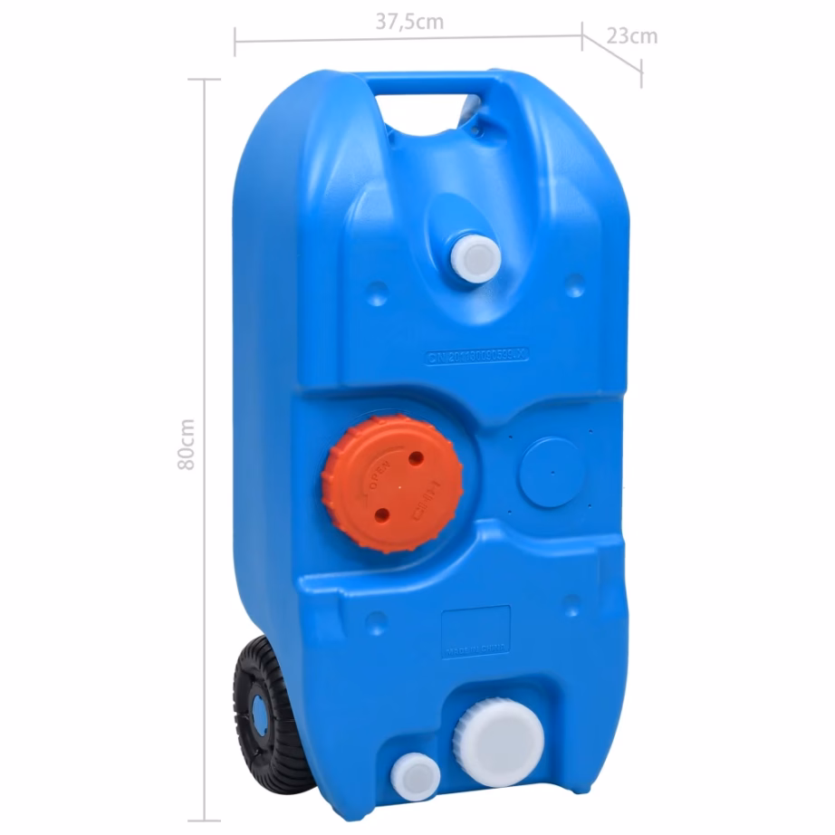 Ratastega veepaak matkamiseks, 40 l, sinine - 7