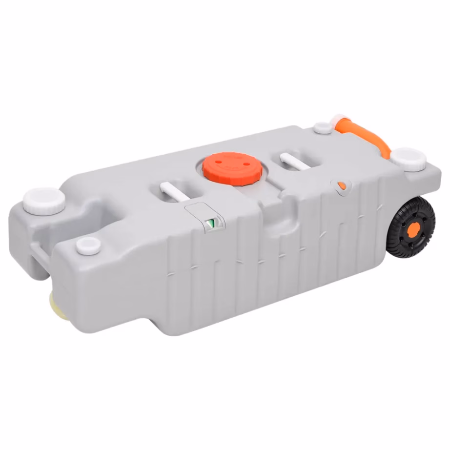 Ratastega veepaak matkamiseks, 75 l, hall HDPE, 106 x 37 x 29 cm - 3