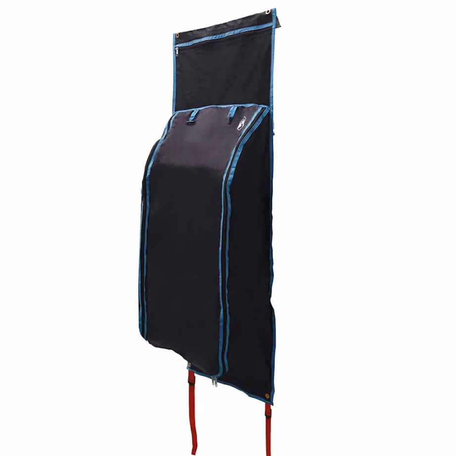 Rippuv matkatarvete hoiukott, must-sinine Oxford, 140 x 40 cm - 2