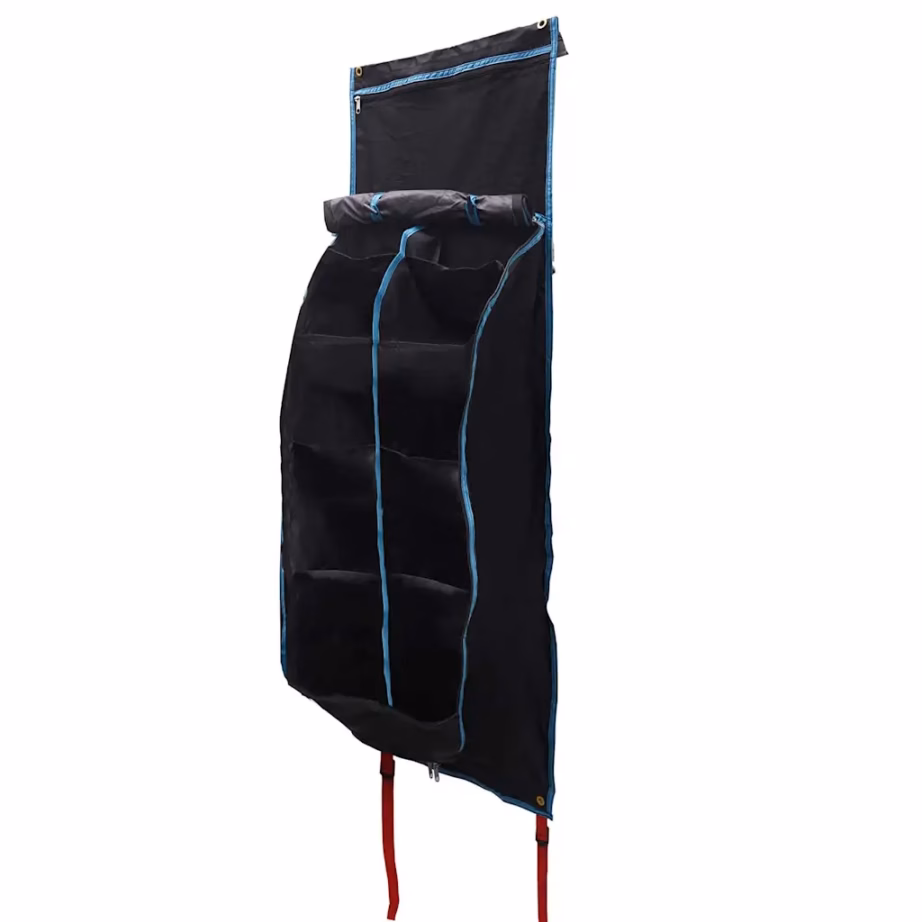 Rippuv matkatarvete hoiukott, must-sinine Oxford, 140 x 40 cm - 13