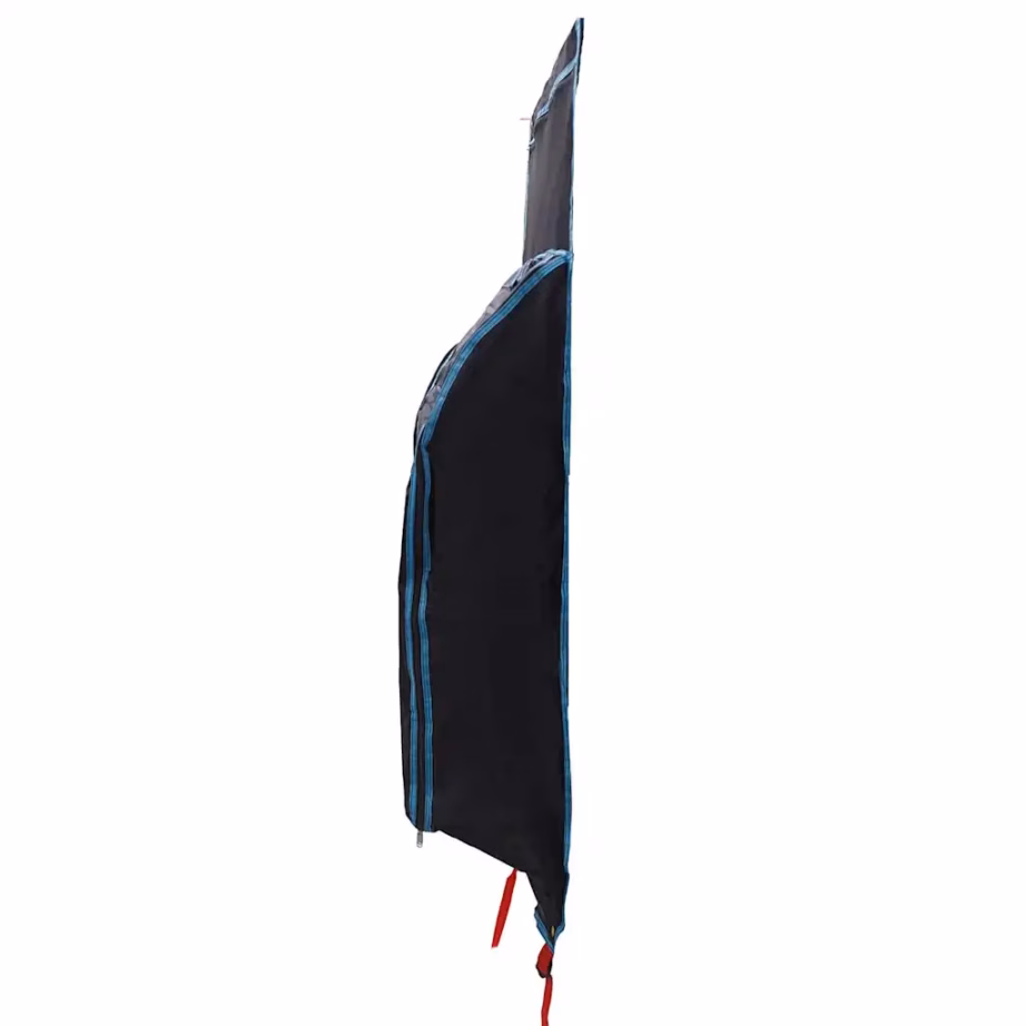 Rippuv matkatarvete hoiukott, must-sinine Oxford, 140 x 40 cm - 7