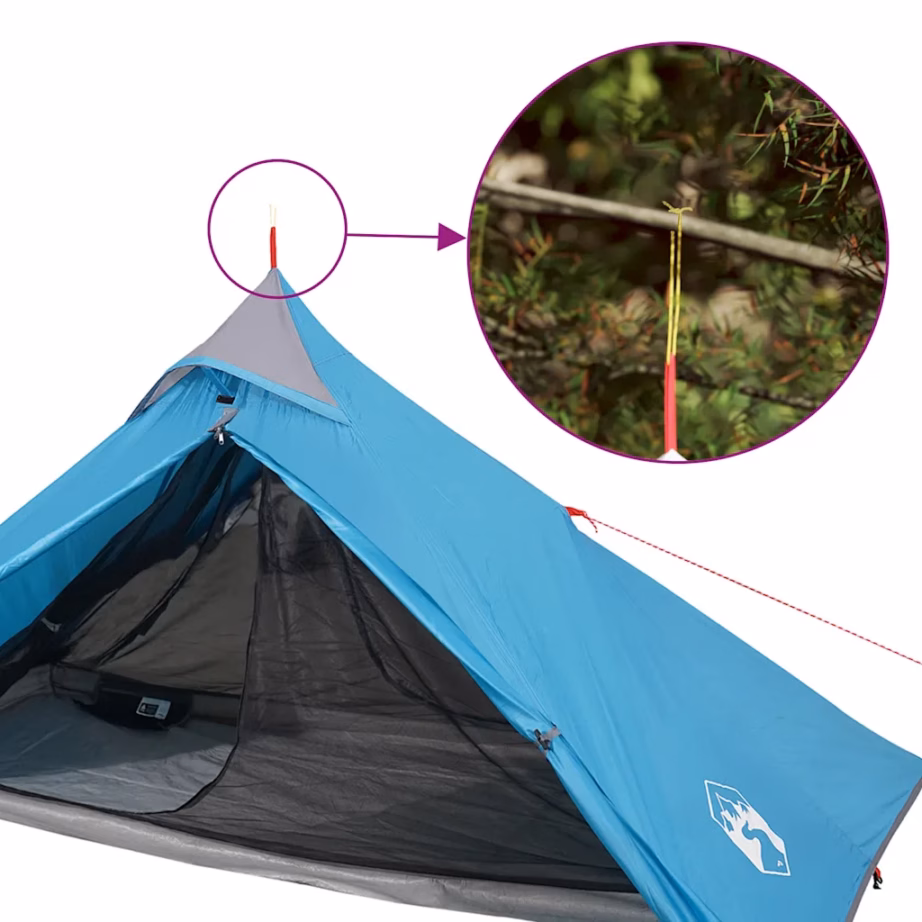 Riputatav 1-kohaline tipi matkatelk, sinine, veekindel, 235 x 96 x 119 cm - 10