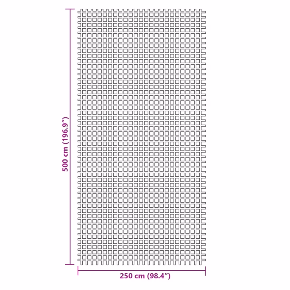 Libisemiskindel telgivaip telgi ja haagissuvila varikatuse alla, roheline, PVC-vahtkattega polüestervõrk, 2,5 x 5 m - 7