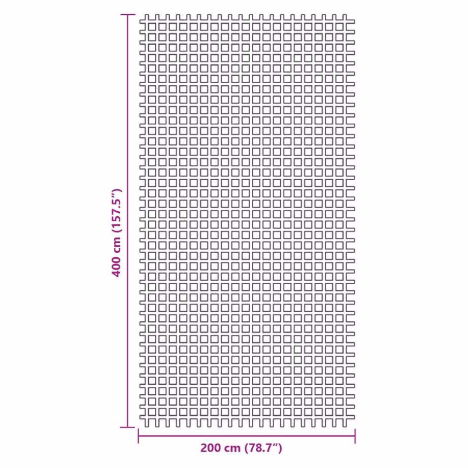PVC-võrgust telgivaip, roheline, 4 x 2 m - 7