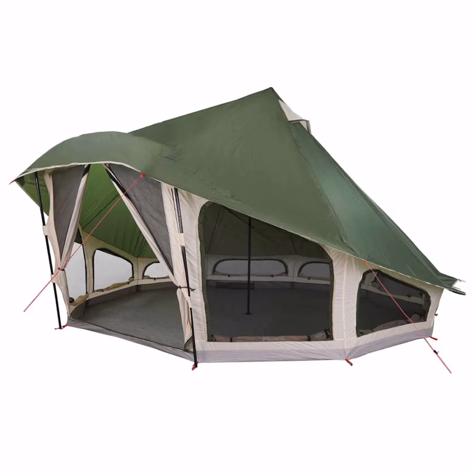 Peretelk tipi katusega, õhuavaga, roheline, 10-le, taft, 508 x 470 x 300 cm - 2