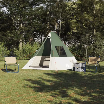Roheline tipi telk 6-le, õhuavaga, taft, 383 x 338 x 217 cm