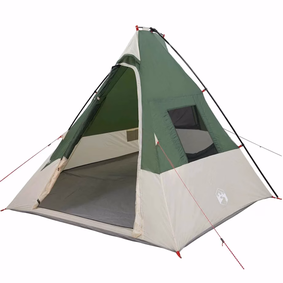Roheline tipi telk 6-le, õhuavaga, taft, 383 x 338 x 217 cm - 2