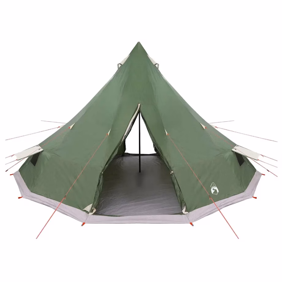 Suur tipi telk õhuava ja E-portiga, roheline taftkangas, 12-le, 560 x 560 x 300 cm - 4