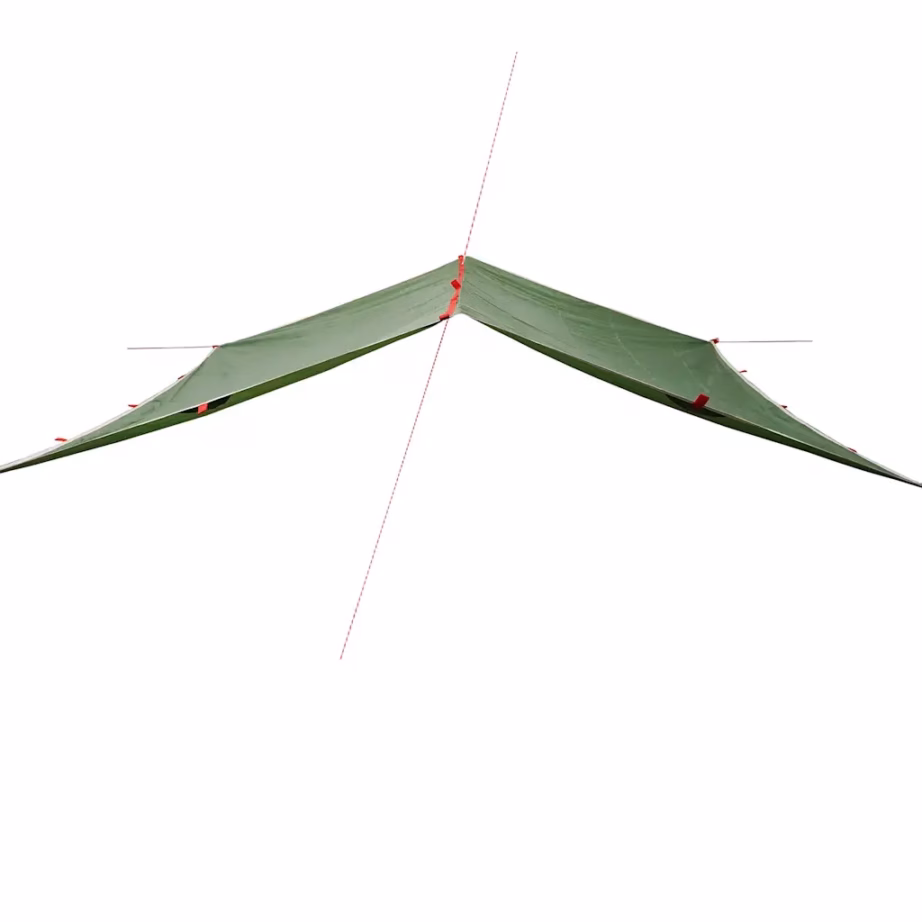 Veekindel matkatuulevari, roheline, 400 x 294 cm, PU-kattega 210D Oxford kangas - 5