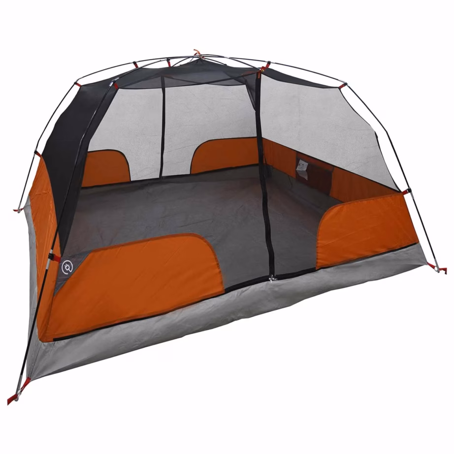 Seljakotitelk 2 inimesele, hall ja oranž, 185T polüester PU-kattega, 220 x 138 x 113 cm - 3