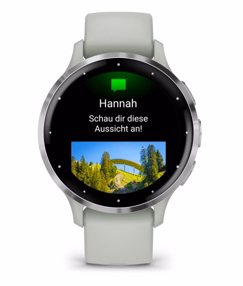 Nutikell Garmin Venu 3S, 1,2" AMOLED puuteekraan, 41 mm, Wi‑Fi ja GPS, hall/hõbedane (4)